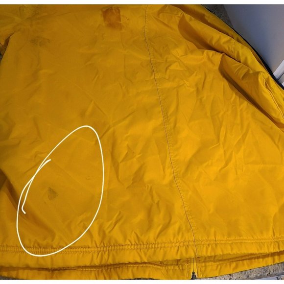 Vintage Nike Yellow Black Fleece Lined Jacket Coat Nylon Polyester XXL - Picture 8 of 12